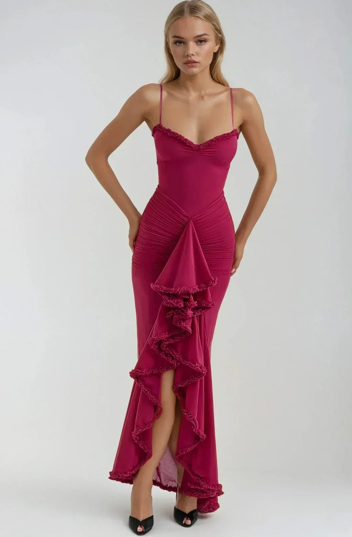 Chloe™ | Rochie galbenă din plasă