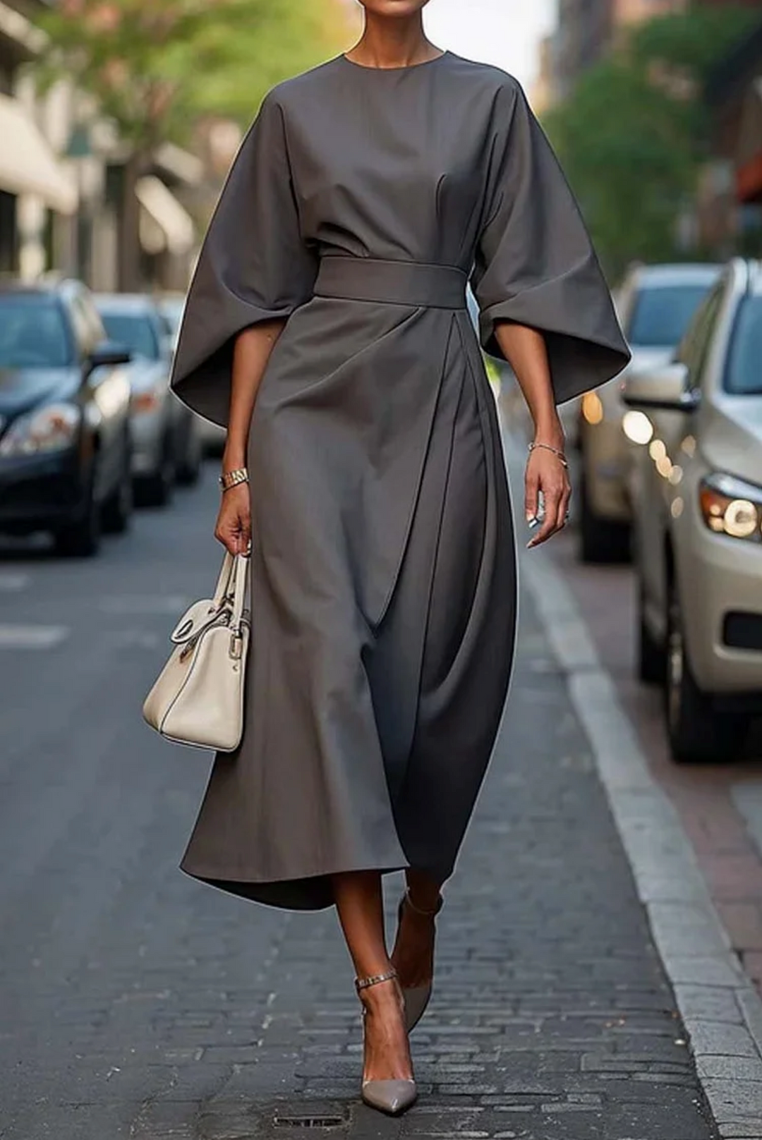 Matzliah™ | Rochie elegantă cu mâneci tip lanternă