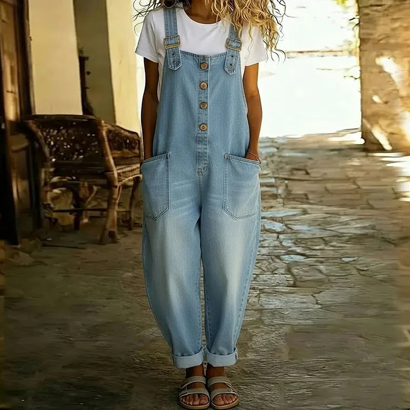 Taylor | Denim vintage Salopetă plisată