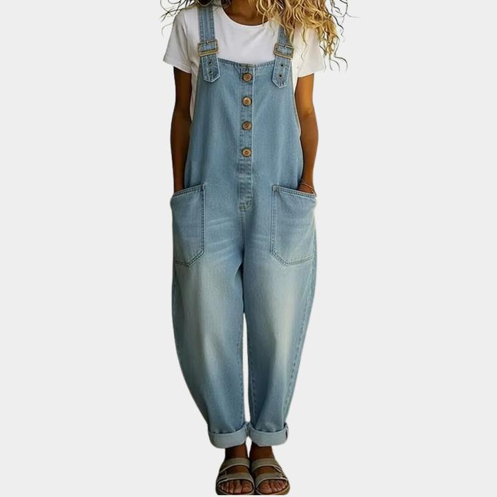 Taylor | Denim vintage Salopetă plisată