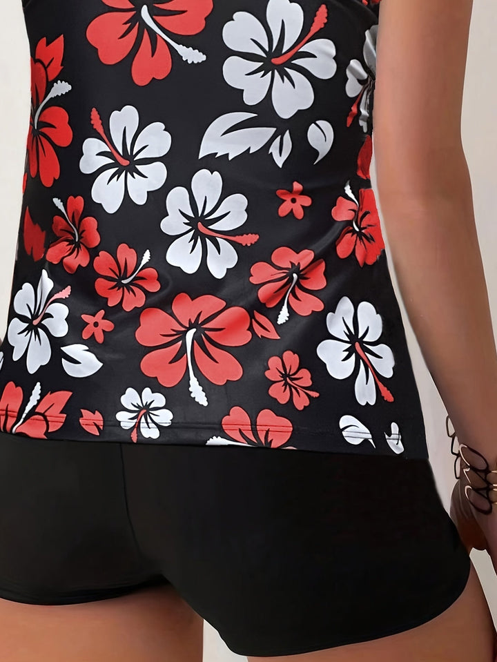 Elena | Tankini Set with Floral Print
