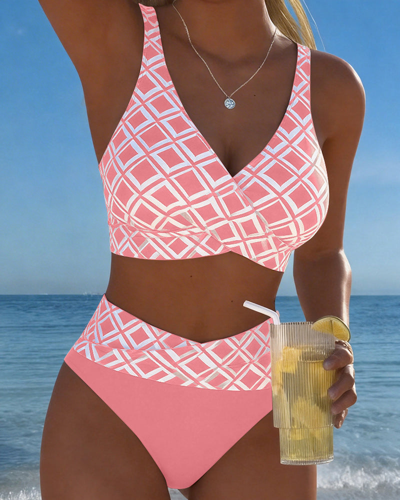 Martina™ — Costum de baie cu model diamant