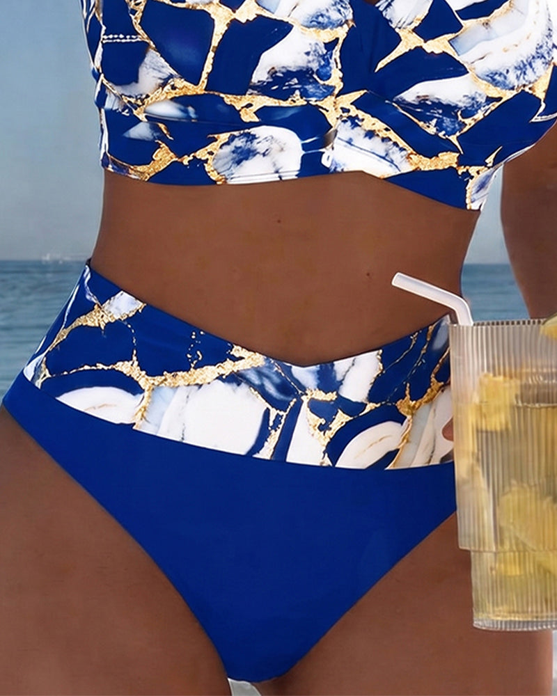 Luna™ — Bikini cu Bretele Creative și Decolteu