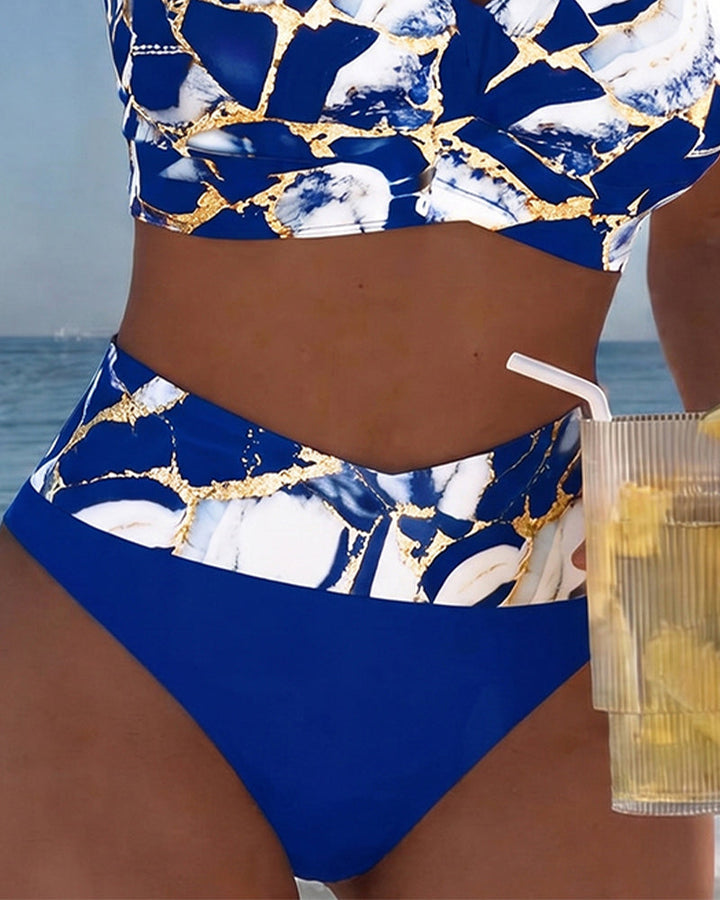 Luna™ — Bikini cu Bretele Creative și Decolteu