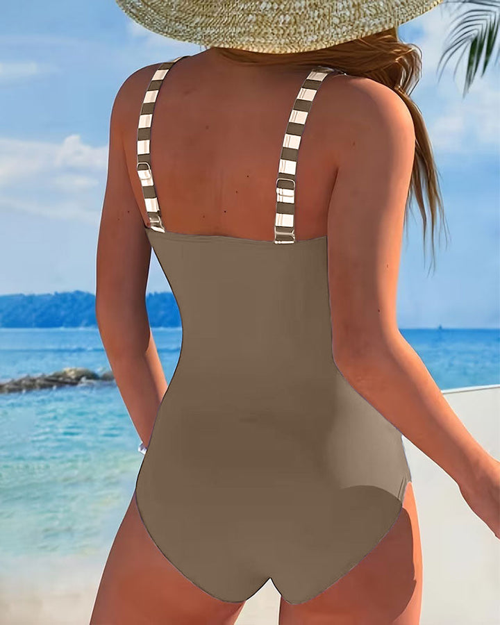Aurora™ — Costum de baie dintr-o piesă cu dungi