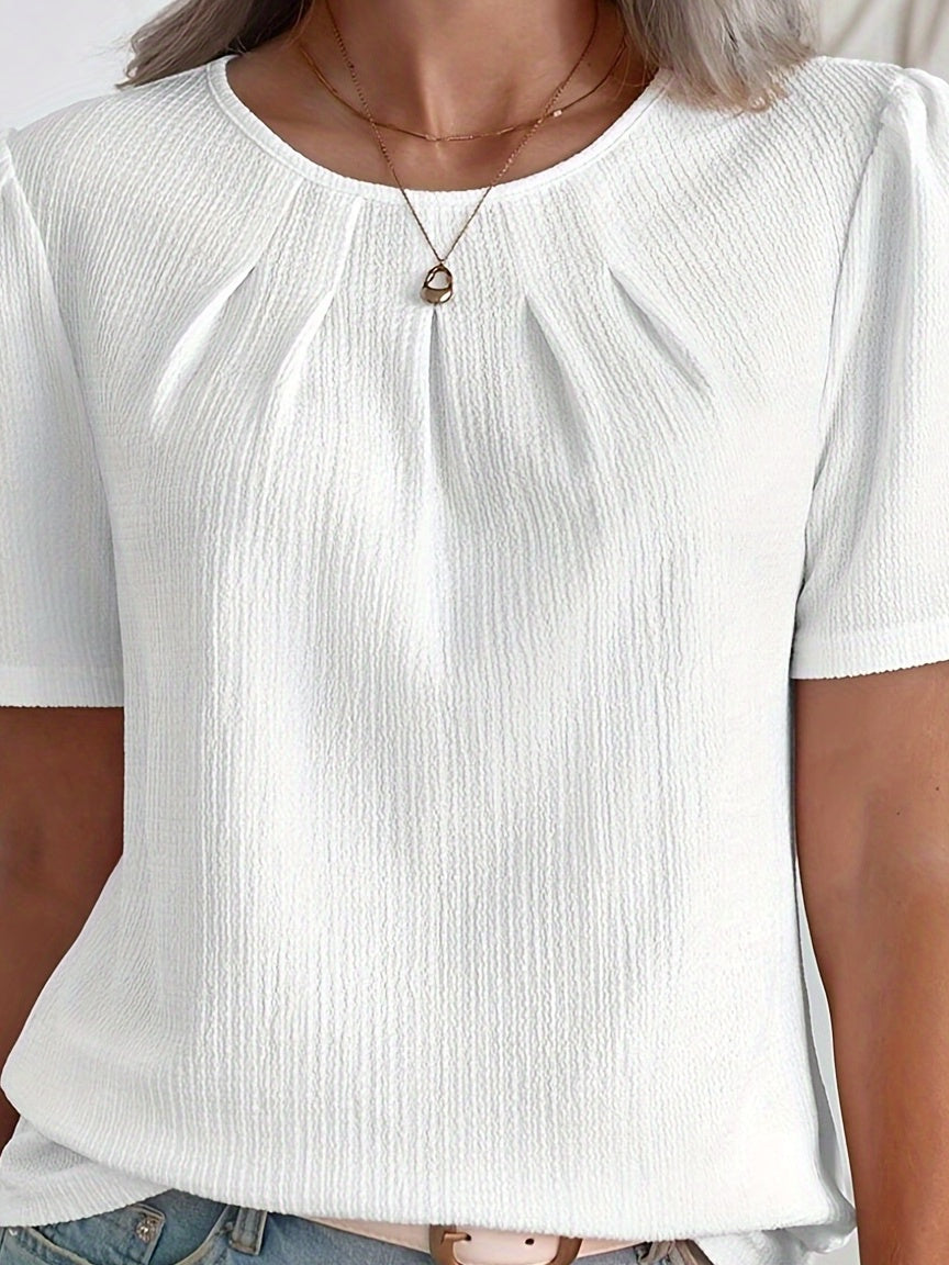 Noémie™ — Tricou elegant cu textură subtilă