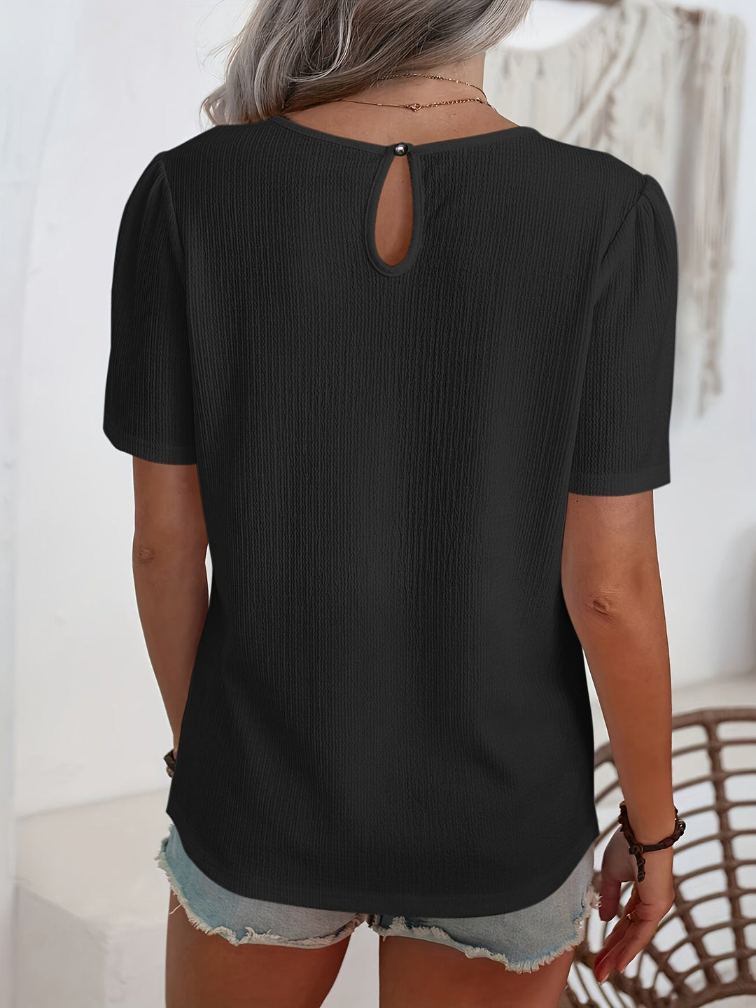 Noémie™ — Tricou elegant cu textură subtilă