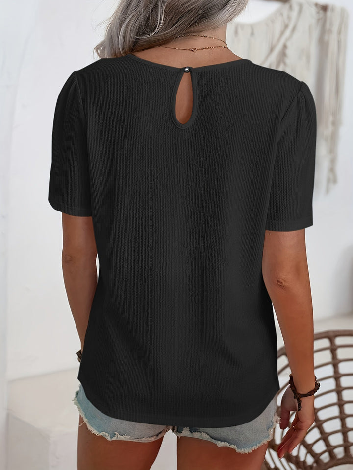 Noémie™ — Tricou elegant cu textură subtilă