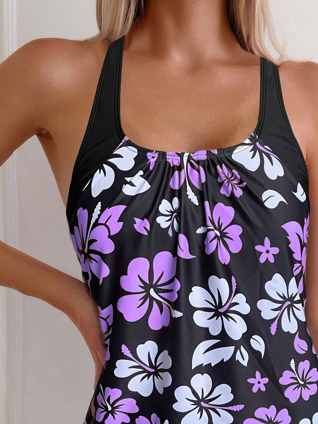 Elena | Tankini Set with Floral Print