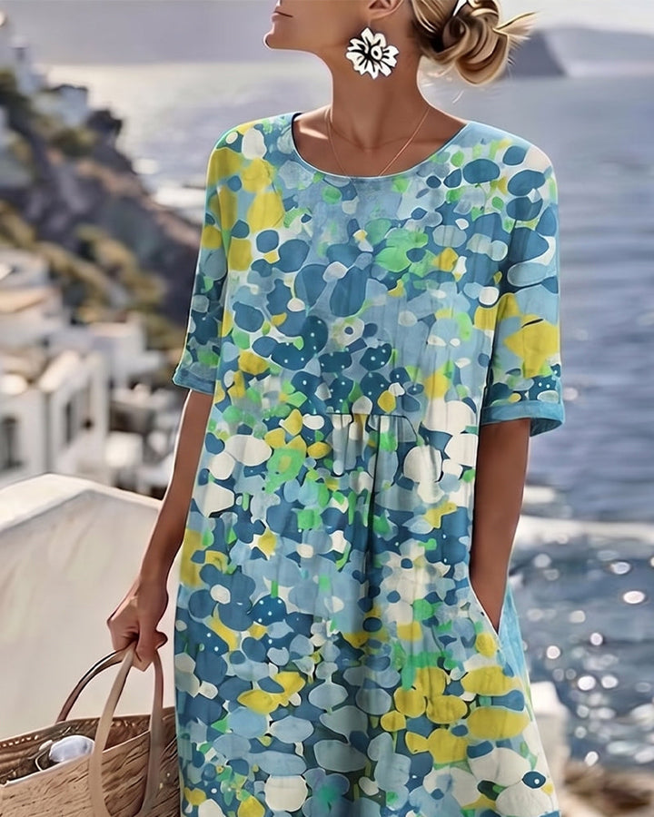 Elena™ — Rochie midi florală elegantă de vară