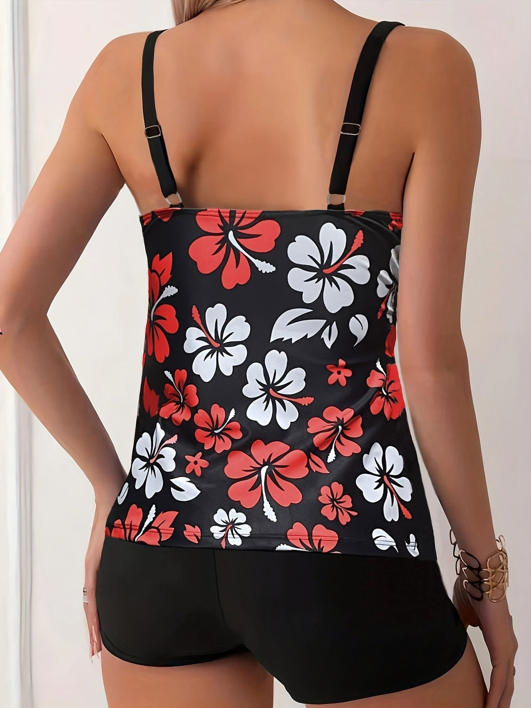 Elena | Tankini Set with Floral Print