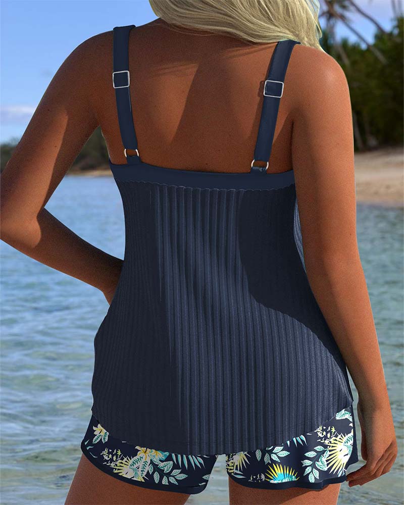 Solea — Tankini Elegant Cu Dungi Scurte