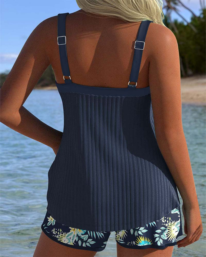 Solea — Tankini Elegant Cu Dungi Scurte