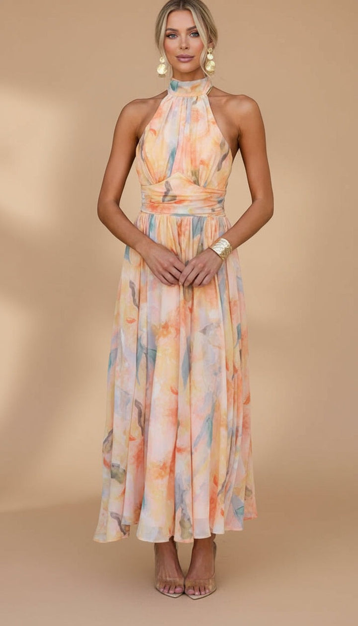 Abigail™ | Rochie maxi cu imprimeu