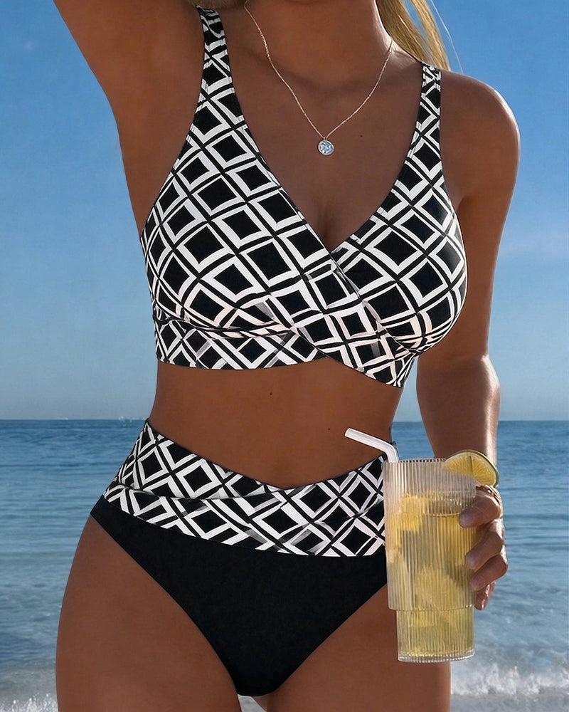 Martina™ — Costum de baie cu model diamant