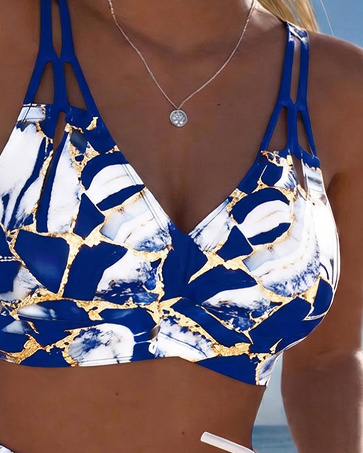 Luna™ — Bikini cu Bretele Creative și Decolteu