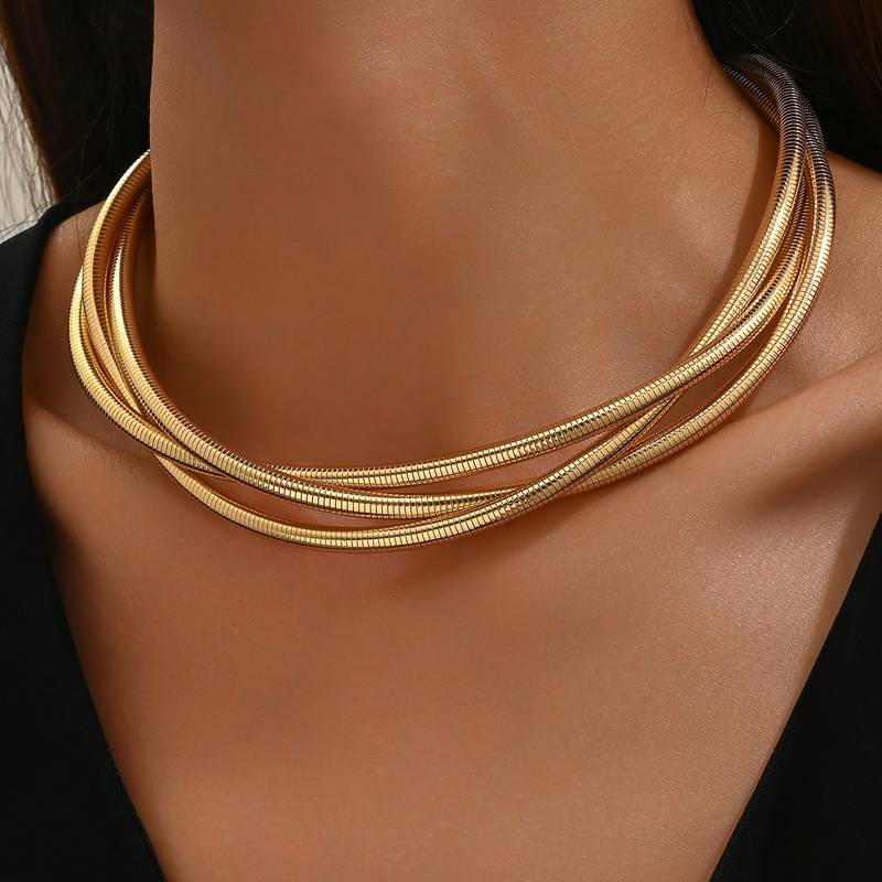 Elena™ — Colier aur stratificat vintage