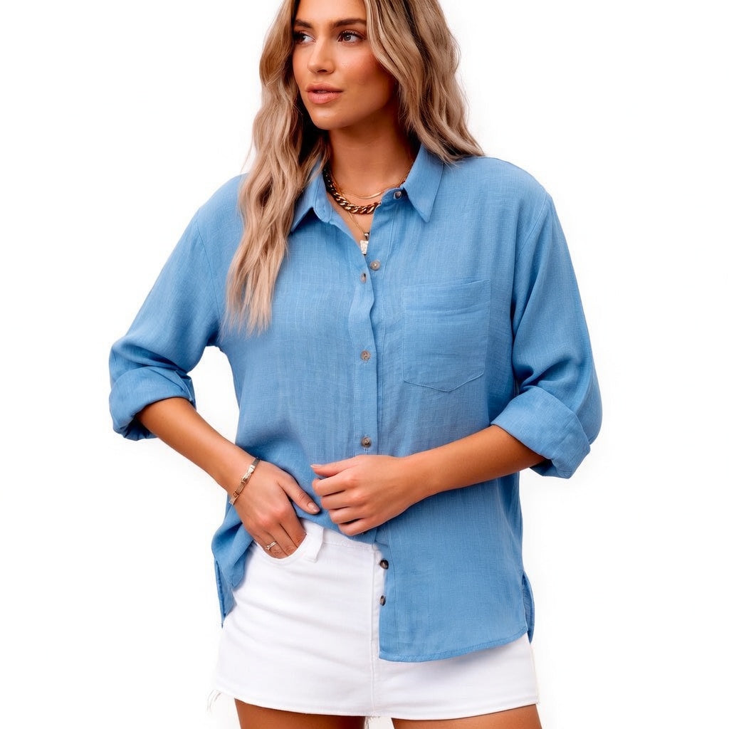 Romane™ — Bluză elegantă din bumbac cu un stil atemporal