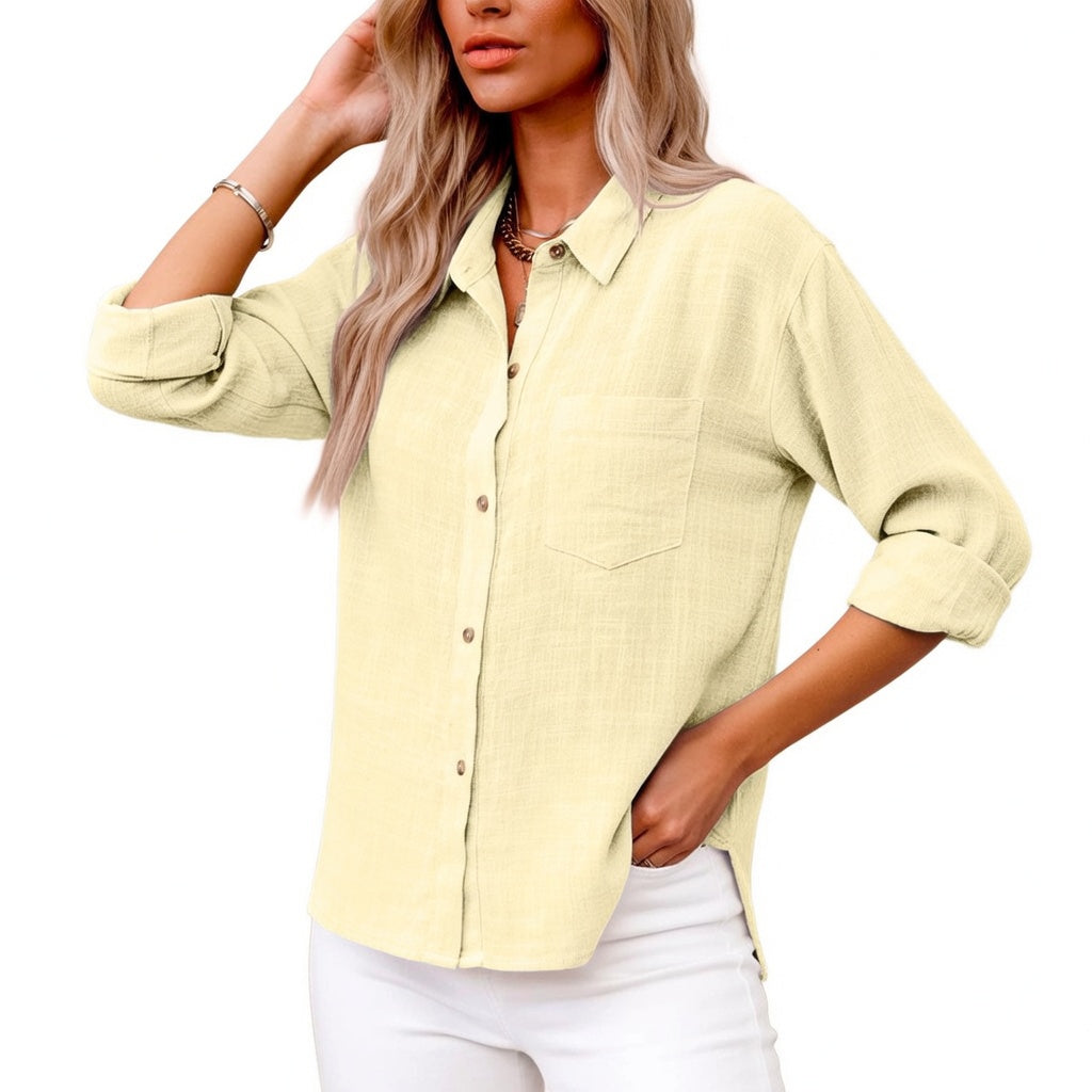 Romane™ — Bluză elegantă din bumbac cu un stil atemporal