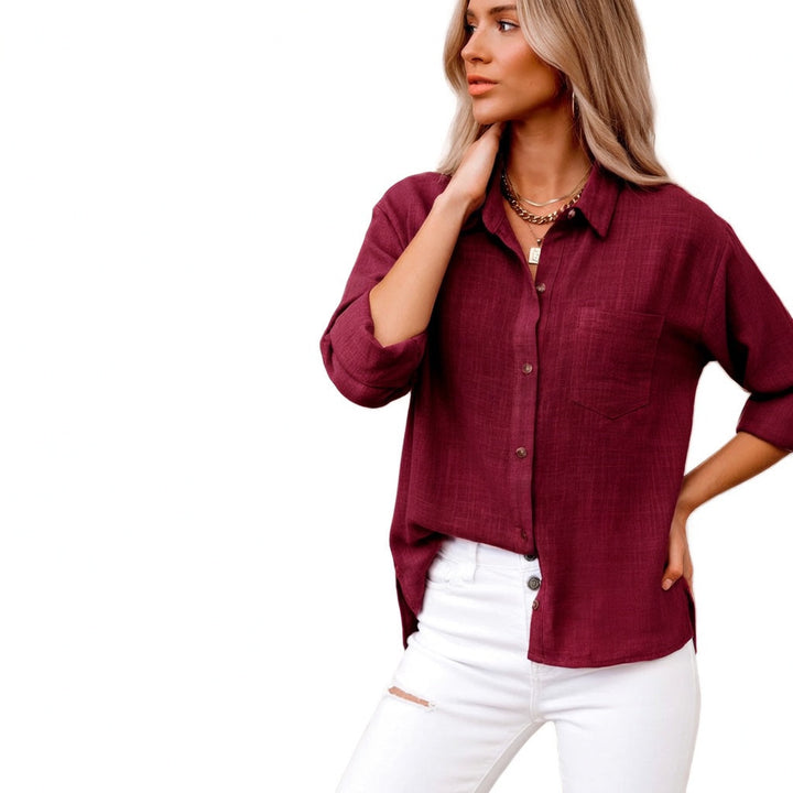 Romane™ — Bluză elegantă din bumbac cu un stil atemporal