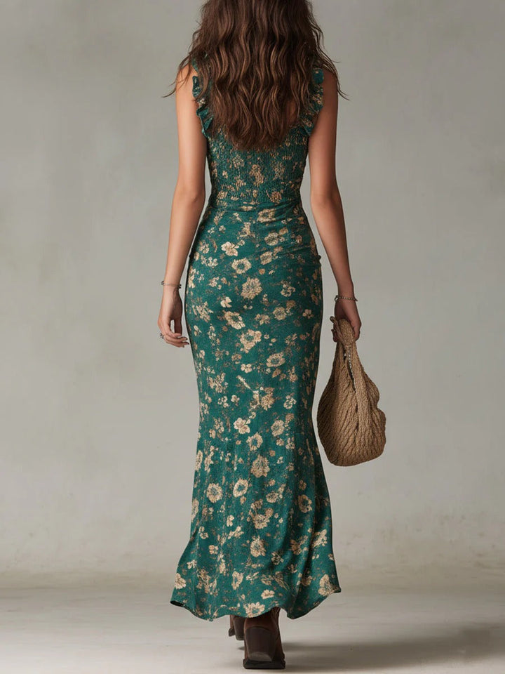 Zara™ — Rochie maxi boemă cu imprimeu floral și mâneci evazate
