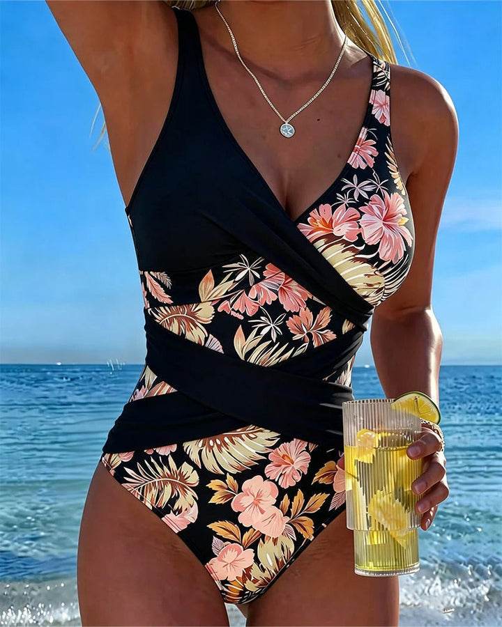 Ana™ — Costum de baie dintr-o piesă cu dungi colorate