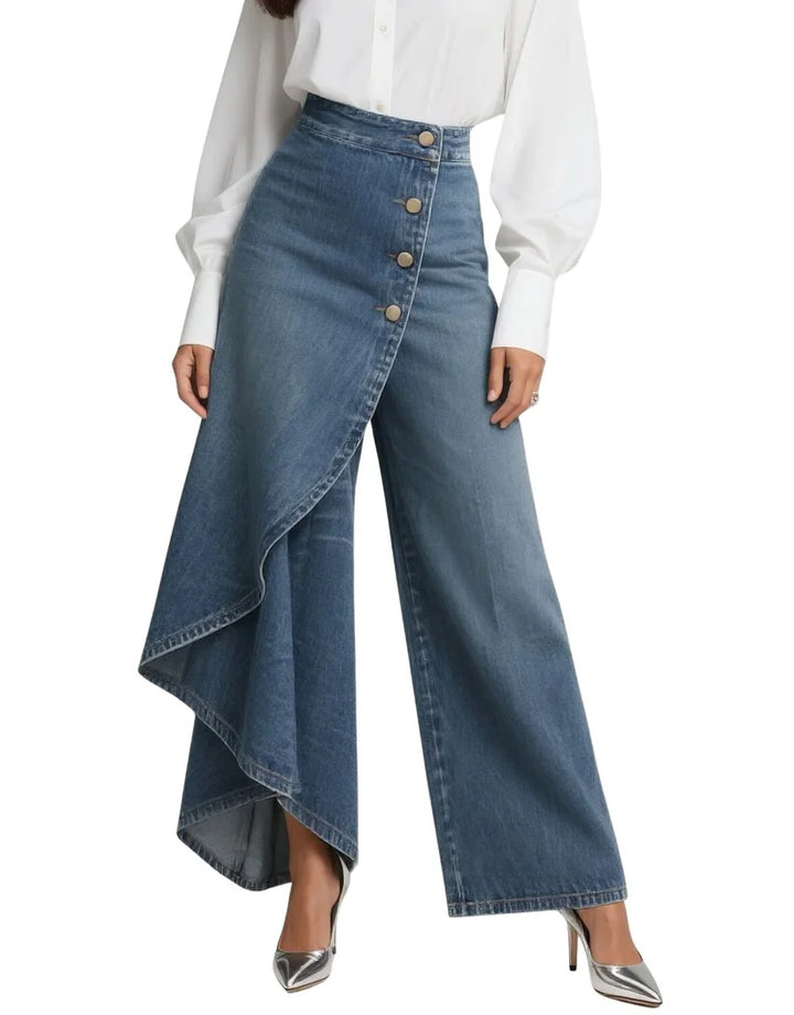 Zaria™ | Pantaloni Denim Petrecuți