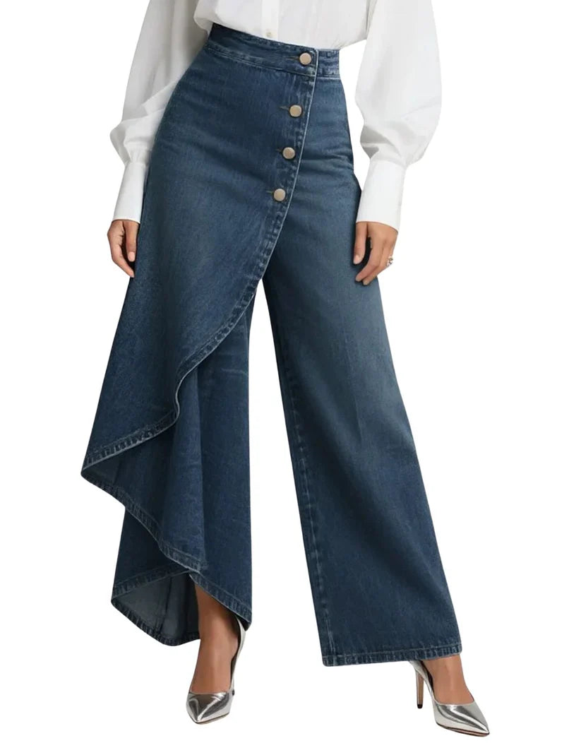 Zaria™ | Pantaloni Denim Petrecuți