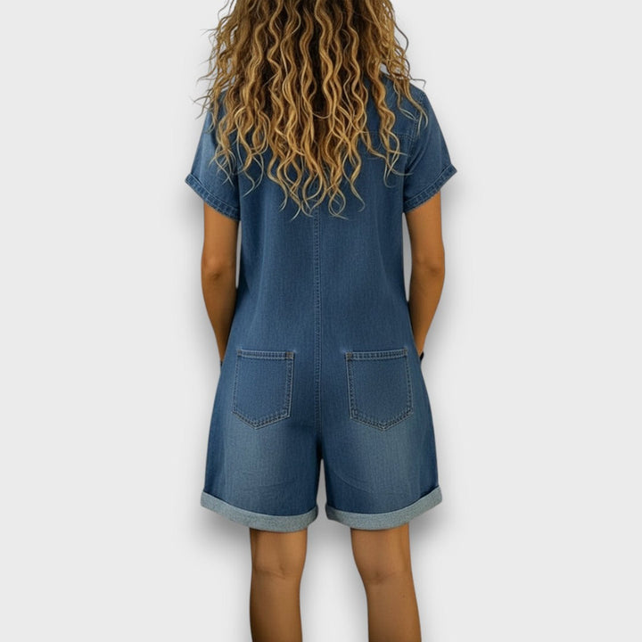 Lori | Salopetă-fustă din denim