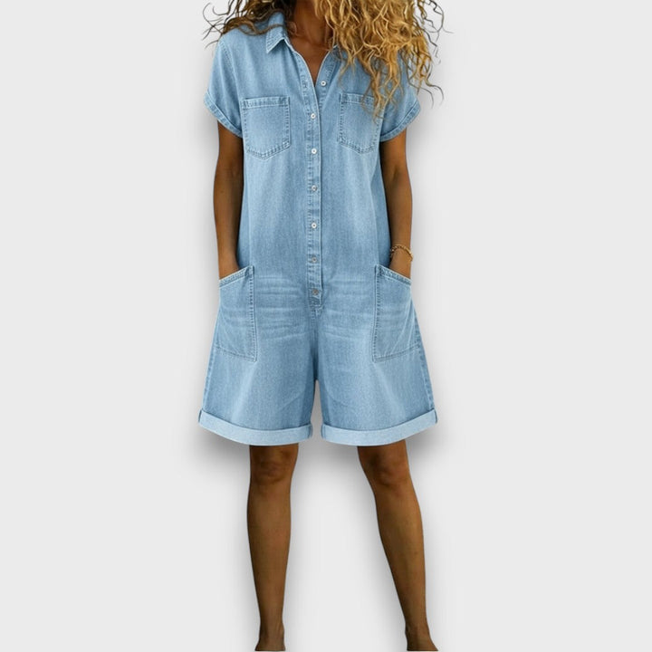 Lori | Salopetă-fustă din denim