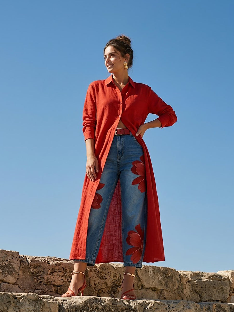 Sophia - Pantaloni eleganți florali