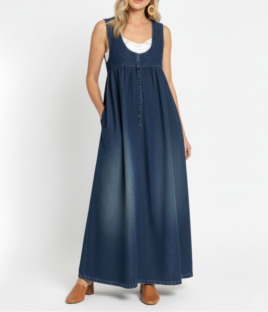 Loretta | Rochie maxi din denim