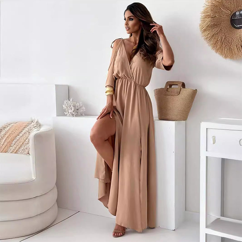 Olivia™ | Rochie maxi elegantă cu șliț