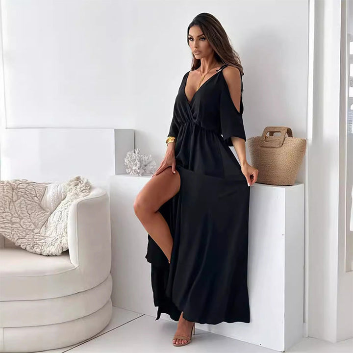 Olivia™ | Rochie maxi elegantă cu șliț