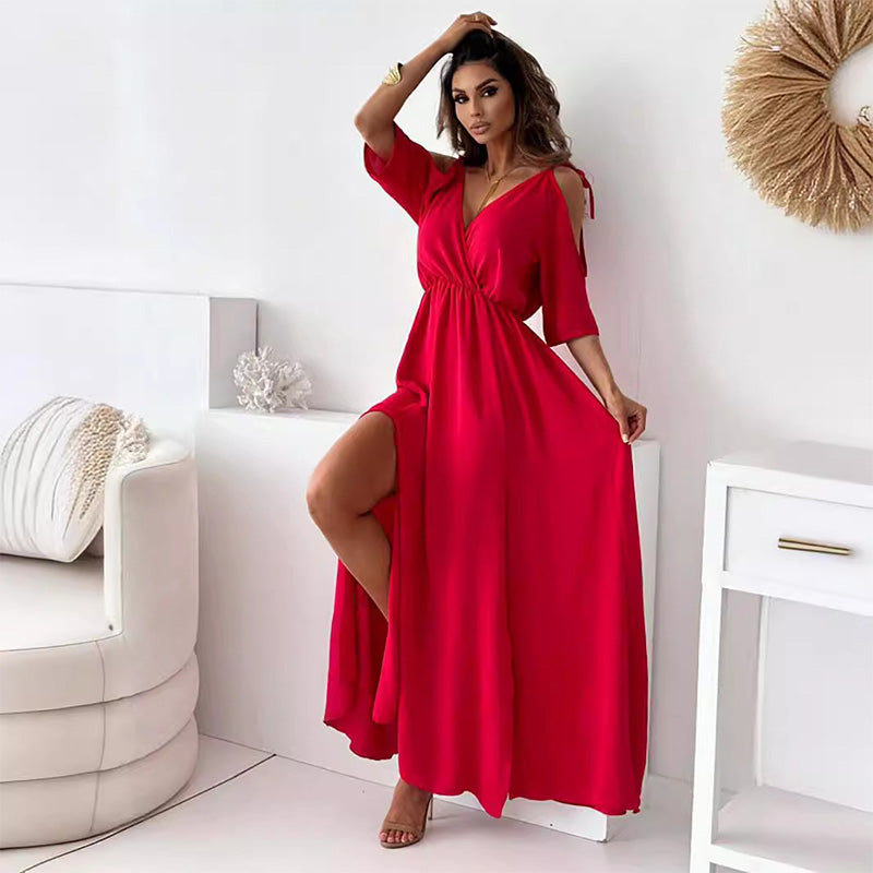 Olivia™ | Rochie maxi elegantă cu șliț