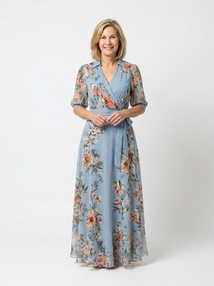 Elowen | Rochie maxi cu imprimeu floral
