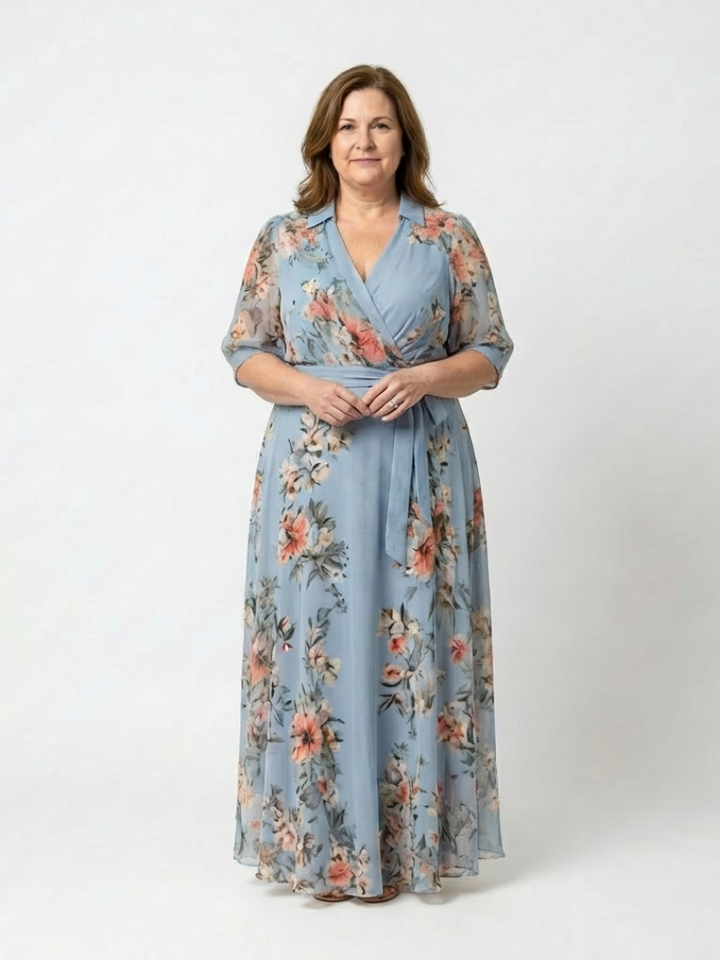 Elowen | Rochie maxi cu imprimeu floral