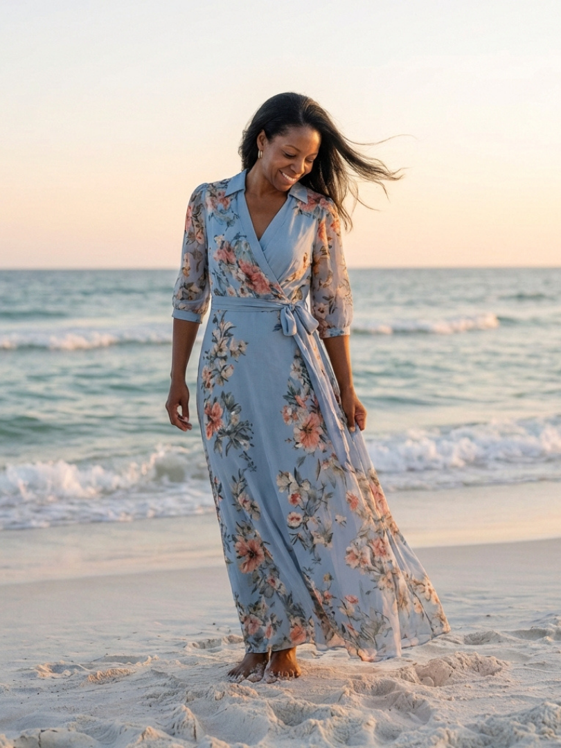 Elowen | Rochie maxi cu imprimeu floral