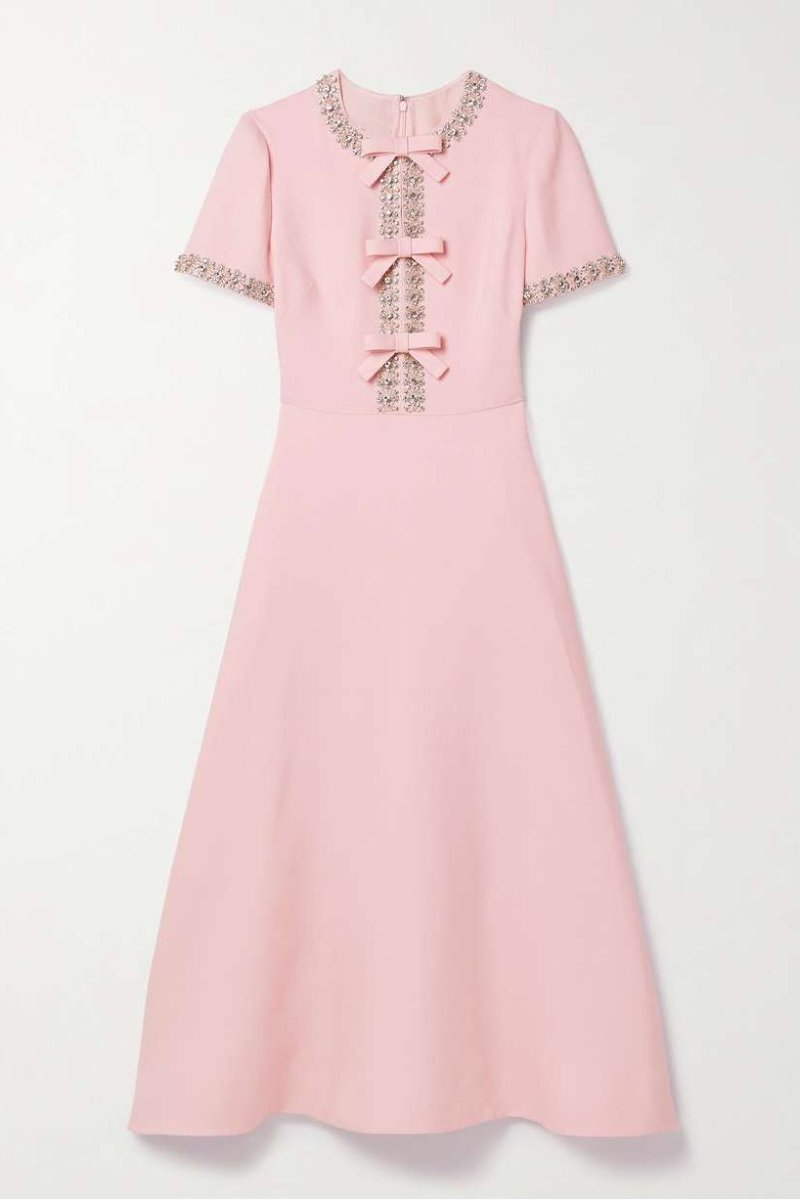 Aria™ | Rochie midi cu fundă și cristale